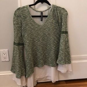 Lace underlay sweater